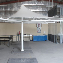 Architecural Center Pole Tensile Umbrellas